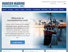 Tablet Screenshot of hansenmarine.com